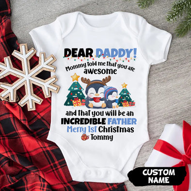 Personalized Gift For Daddy You Will Be An Incredible Father Baby Onesie PP - AV0311227