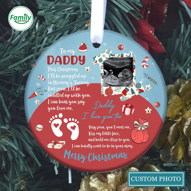 Personalized Gift For Future Daddy Very Soon You'll Meet Me Ornament PP - AV0510221