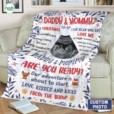 Personalized Gift For Future Daddy and Mommy Our Adventure Is About To Start Blanket - NT - AV1909221