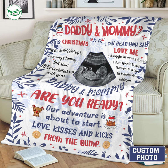 Personalized Gift For Future Daddy and Mommy Our Adventure Is About To Start Blanket - NT - AV1909221
