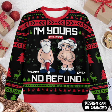 Personalized Gift For Couple Funny Santa Ugly Sweater PP - AV1111228