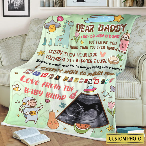 Personalized Gift For Future Daddy Happy Father's Day Blanket - NT - AV1708221