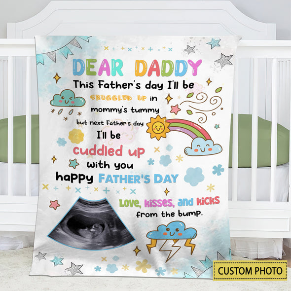 Personalized Gift For Future Daddy I'll Be Cuddled Up With You Blanket - NT - AV1208221