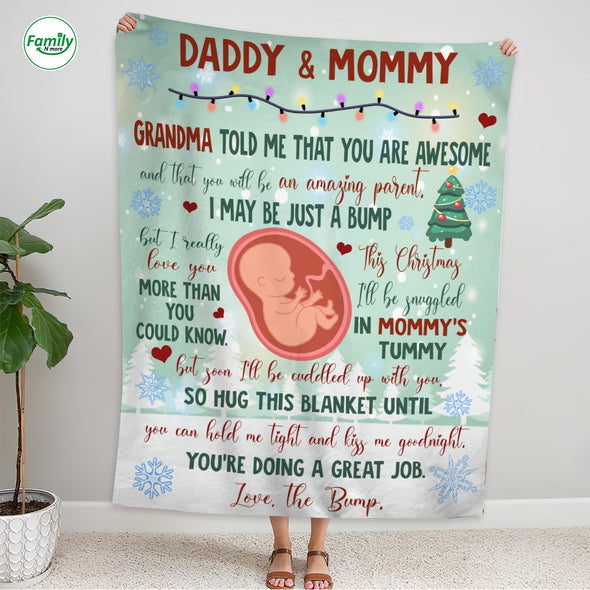 Gift For Future Daddy & Mommy I Can't Wait To Meet You Blanket - NT - AV1309224