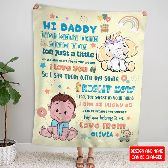 Personalize Gift For Daddy I Love YouBlanket - NT - AV0608221
