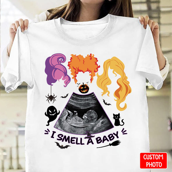 Gift For Future Mom I Smell A Baby Halloween T-Shirt - NT - AV2708221