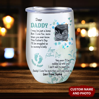 Personalized Gift For Future Daddy Happy Father's Day Wine Tumbler  - NT-AV0808221