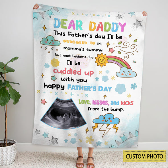 Personalized Gift For Future Daddy I'll Be Cuddled Up With You Blanket - NT - AV1208221