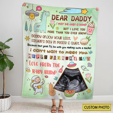 Personalized Gift For Future Daddy Happy Father's Day Blanket - NT - AV1708221