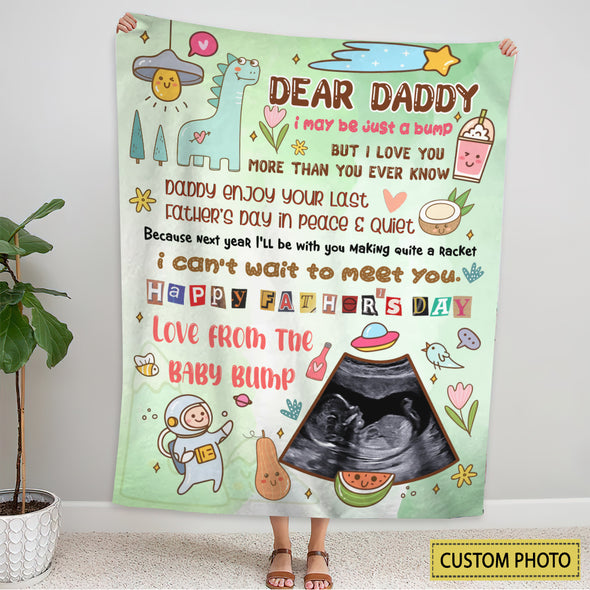 Personalized Gift For Future Daddy Happy Father's Day Blanket - NT - AV1708221