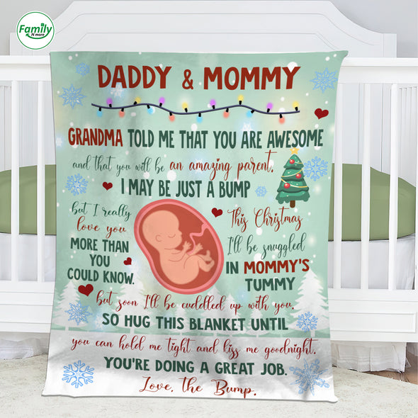 Gift For Future Daddy & Mommy I Can't Wait To Meet You Blanket - NT - AV1309224