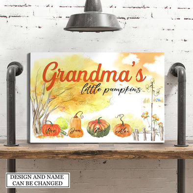Gift For Grandma Grandma's Little Pumpkin Framed Canvas - NT - AV2408221