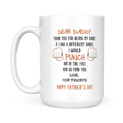 Gift For Dads Punch In The Face Mug