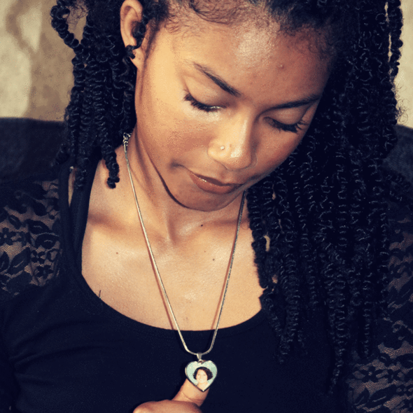 Personalized Photo and Engrave Necklace Memorial Gift