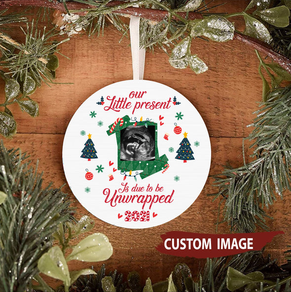 Personalized This Christmas 2021 I'll Be Snuggled Up Two Side Ornament Gift For Wife Our Little Present - pp
