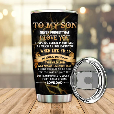 Gift For Son To Knock You Down  Tumbler - Mc
