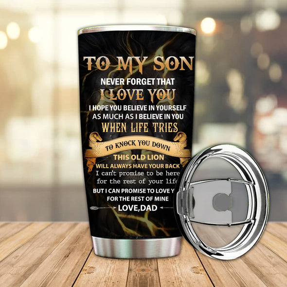 Gift For Son To Knock You Down  Tumbler - Mc