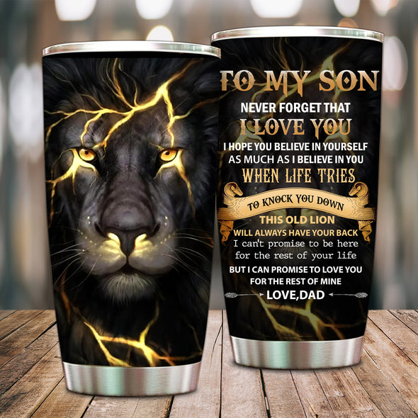 Gift For Son To Knock You Down  Tumbler - Mc