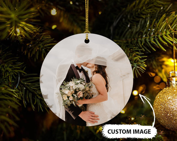 Gift For Couple Our First Chirstmas Married 2021 Ornament - pp