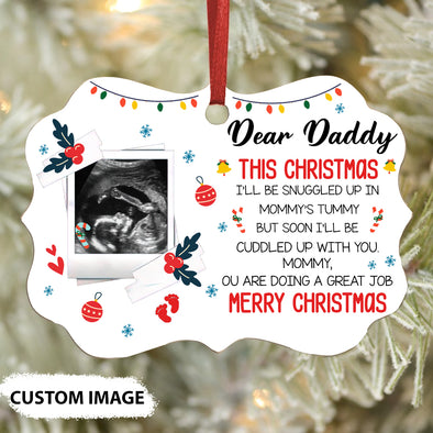 Personalized Gift For Daddy Mommy, You Are Doing A Great Job Merry Christmas Ornament - pp