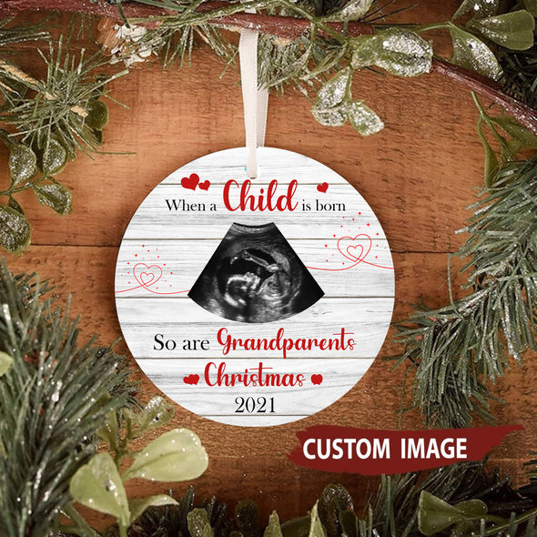 Personalized Gift For Grandparents Christmas 2021 Ornament - pp