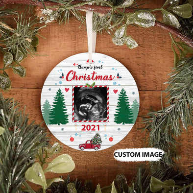 Personalized Gift For Daddy Bump's First Christmas Ornament - pp