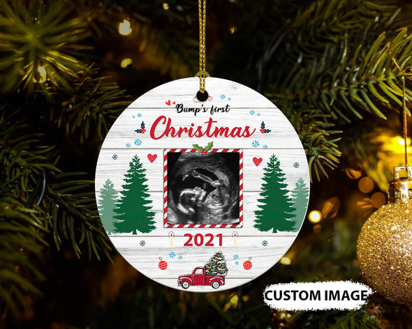 Personalized Gift For Daddy Bump's First Christmas Ornament - pp