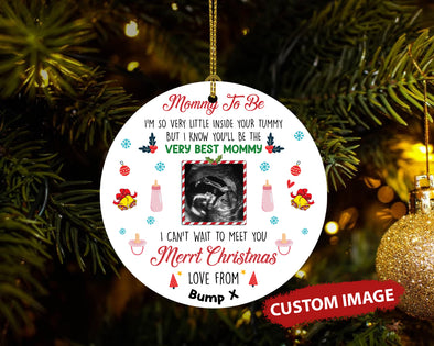 Personalized Gift For Mommy I Can't Wait To Meet You Ornament -pp
