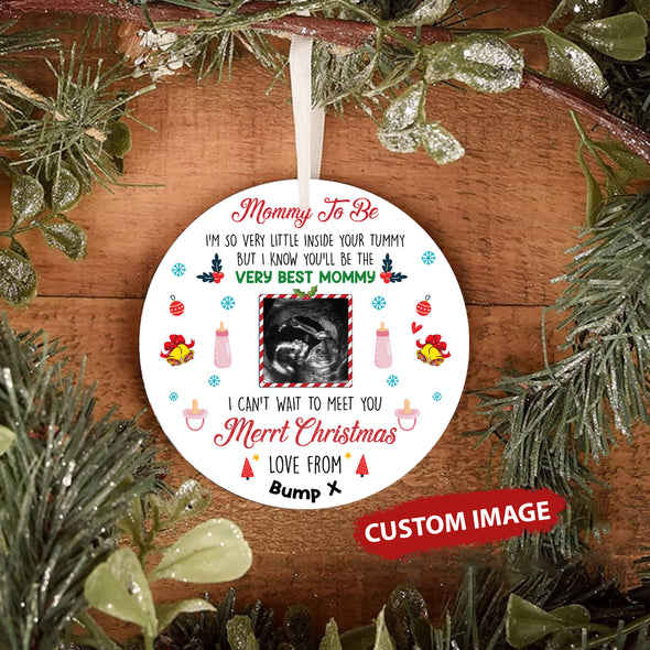 Personalized Gift For Mommy I Can't Wait To Meet You Ornament -pp