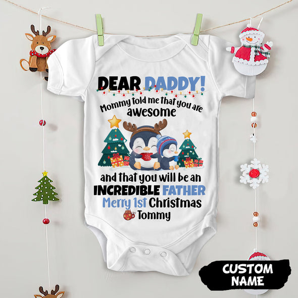 Personalized Gift For Daddy You Will Be An Incredible Father Baby Onesie PP - AV0311227