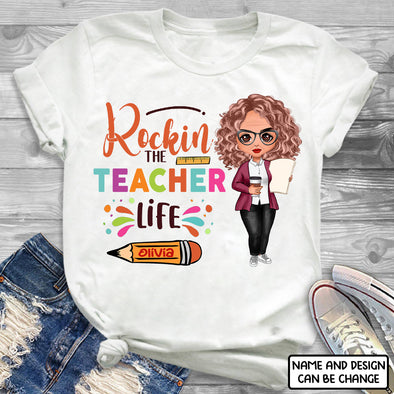 Rockin The Teacher Life T-shirt - PP - AV2406222