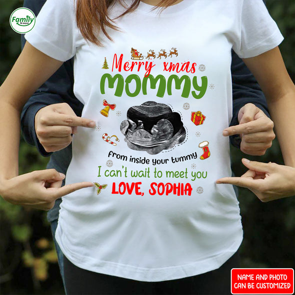 Personalized Gift For Future Mommy Merry Xmas Shirt-PP-AV2410221