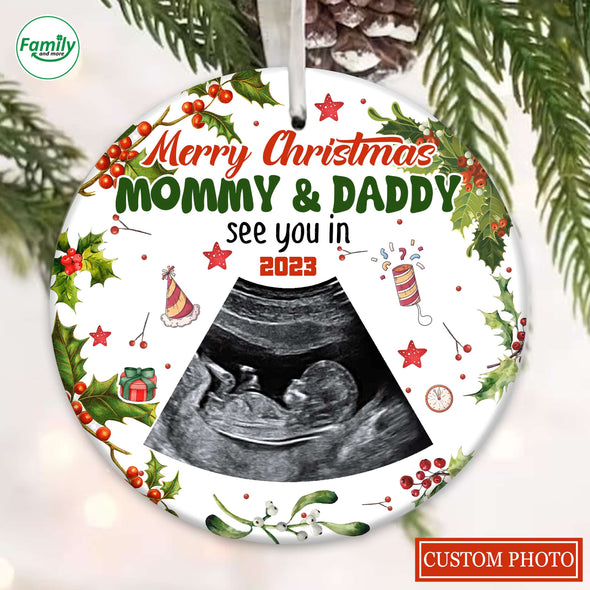 Personalized Gift For Future Mommy & Daddy See You In 2023 Ornament PP - AV0411223