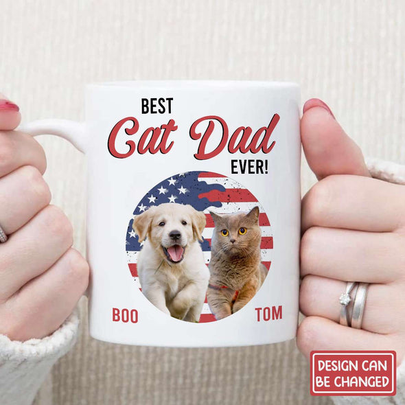 Personalized Gift For Cat And Dog Lover Best Cat Dad Ever Mug - PP - AV011223