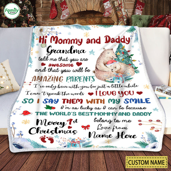 Personalized Gift For Future Daddy & Mommy I Love You Blanket - PP - AV1710225