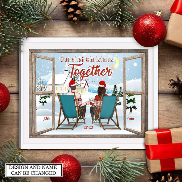 Gift For Couple Our First Christmas Together Canvas PP - AV1410222