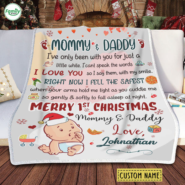Personalized Gift For Future Daddy & Mommy Right Now I Feel The Safest Blanket - PP - AV0211221