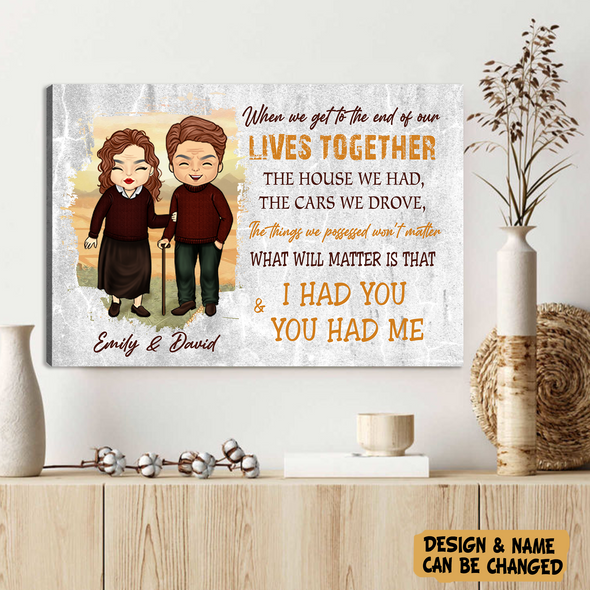Personalized Gift For Couple I Had You & You Had Me Canvas Canvas_PP_AV2612221