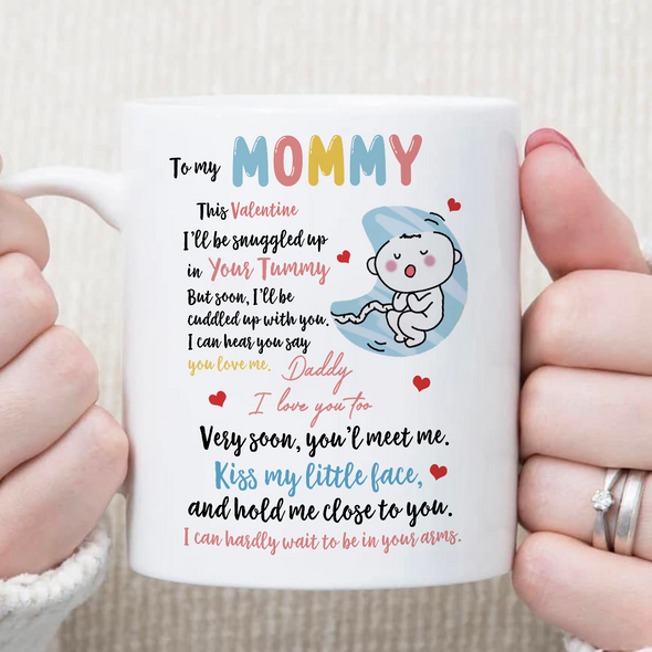 Personalized Gift For Future Mommy Happy Valentine's Day Mug - PP - AV2112222
