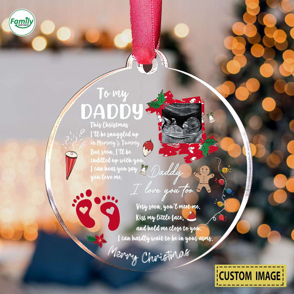 Personalized Gift For Future Daddy I Can Hear You Say You Love Me Ornament PP - AV1310224