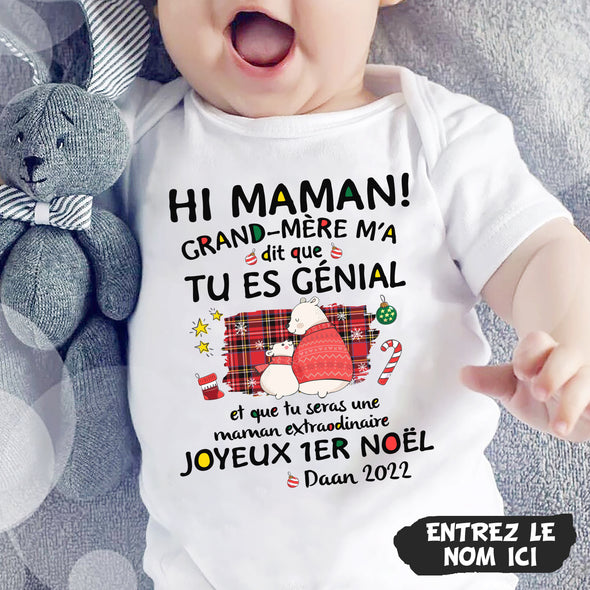 Cadeau Personnalisé Pour Maman Baby Onesie - PP - AV0911223