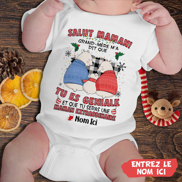 Cadeau Personnalisé Pour Maman Baby Onesie - PP - AV0311228