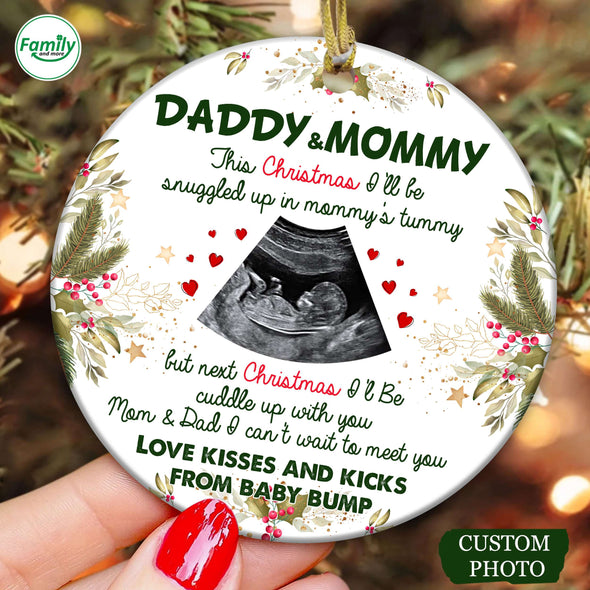 Personalized Gift For Future Mommy & Daddy See You In 2023 Heart Ornament PP - AV1211221