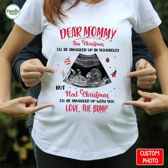 Personalized Gift For Future Mommy I'll Be Snuggled Up In Your Belly Tshirt - PP - AV1310221