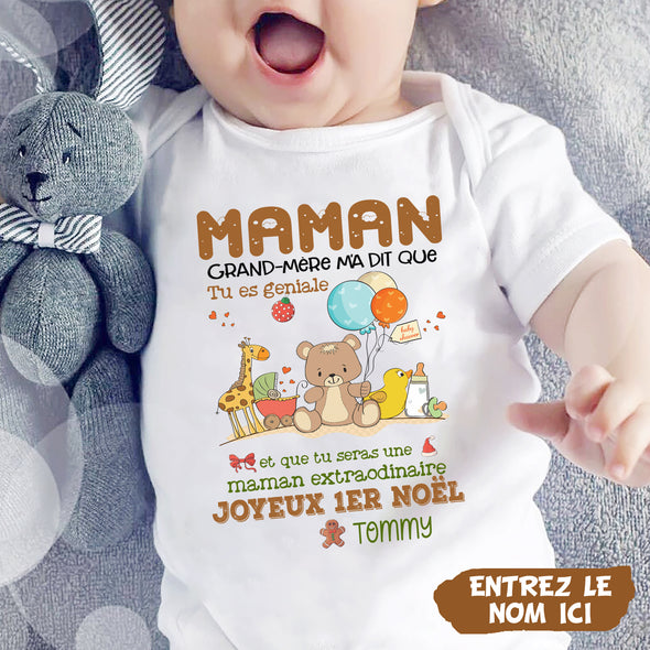 Cadeau Personnalisé Pour Maman Baby Onesie - PP- AV0811229