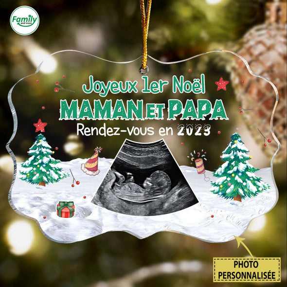 Cadeau Personnalisé Pour Maman & Papa Rendez-vous en 2023 Ornament PP-AV1411225