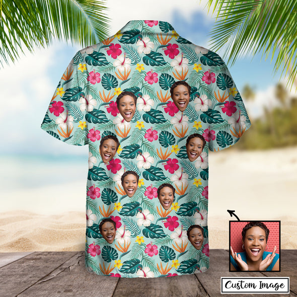 Customized Woman's Face Hawaiian Shirt - PP -AV2911224