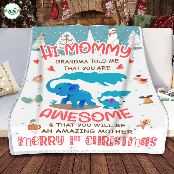 Gift For Future Mommy  Grandma Told Me That You Are Awesome Blanket - PP - AV1210222