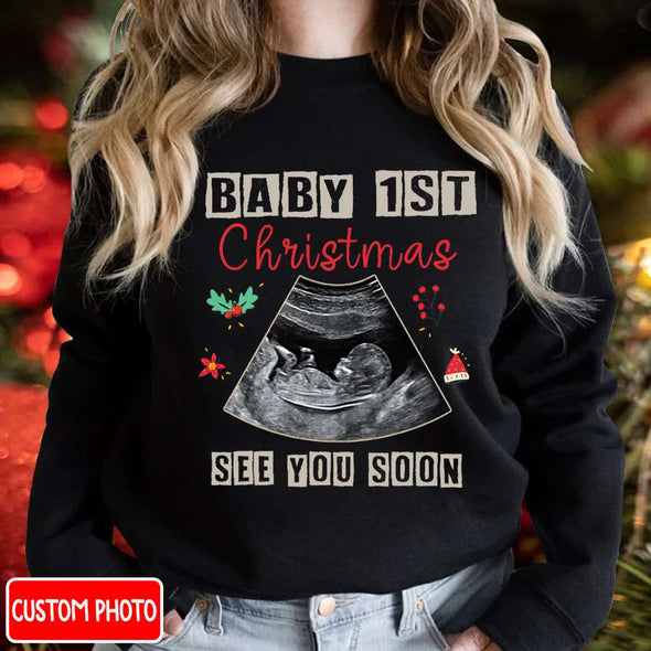 Personalized Gift For Future Mommy Baby's First Christmas T-shirt, Hoodie, Sweatshirt PP - AV1011224