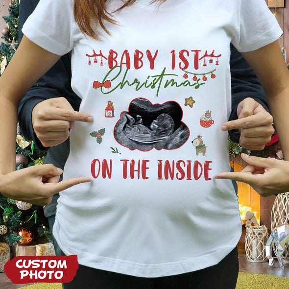 Personalized Gift For Future Mommy Baby 1ST Christmas T-shirt, Hoodie, Sweatshirt PP-AV2811223